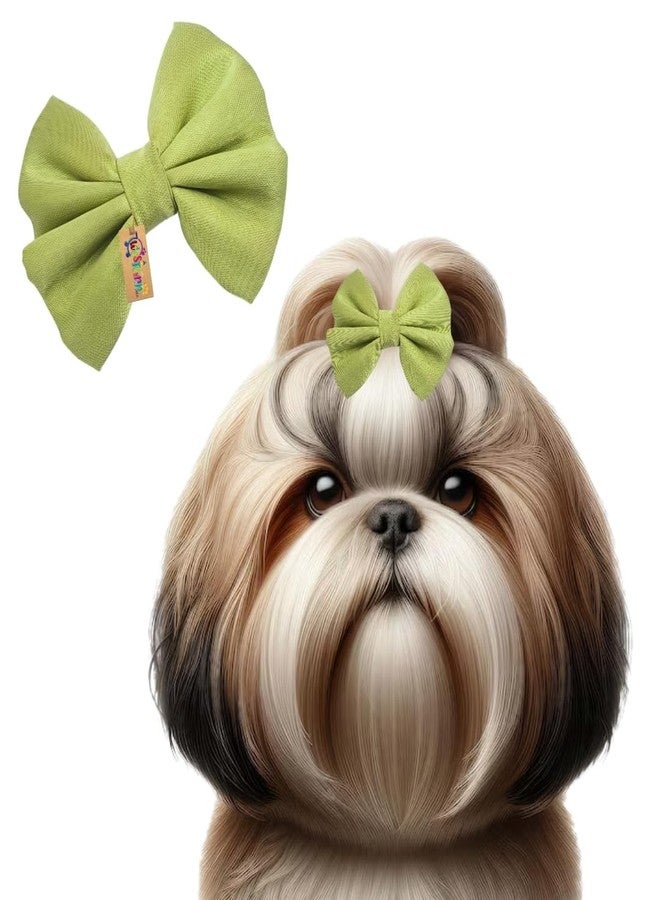 Western Era Dog Bow Hair Clip | Stylish Pet Accessory | Soft Comfortable | Small, Medium & Large Dogs | Grooming, Photoshoot, Parties Fashionable & Durable Design for Pets (Light Green) - Image 1